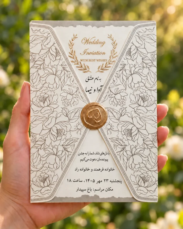تصویر مجموعه کارت عروسی پاکت‌دار